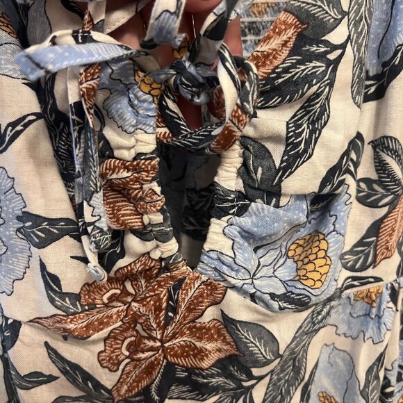 SALE!!! Old Navy Strappy Keyhole-Front Smocked Babydoll Cami Top Floral Sz L - Picture 7 of 7